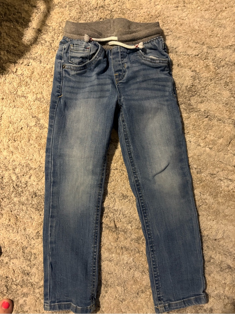3/$20! Boys 5t jeans Cat & Jack kids Blue Slim Jeans with Knit Waistband